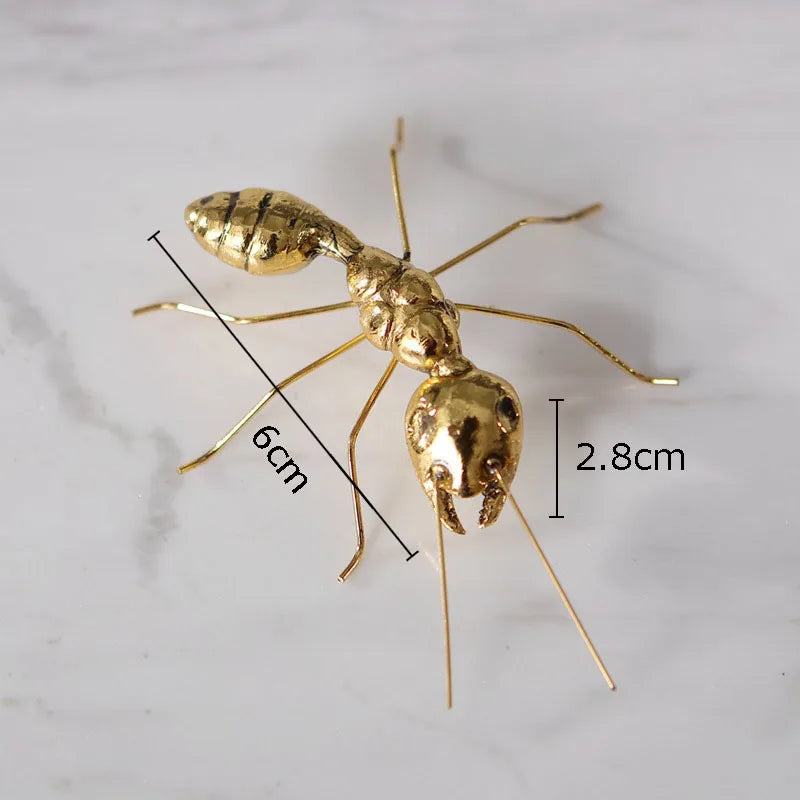 Decorbites™ Goldener Schmetterling Ameise Miniatur-Figur Schreibtisch-Dekoration Kunstwerk Dekor