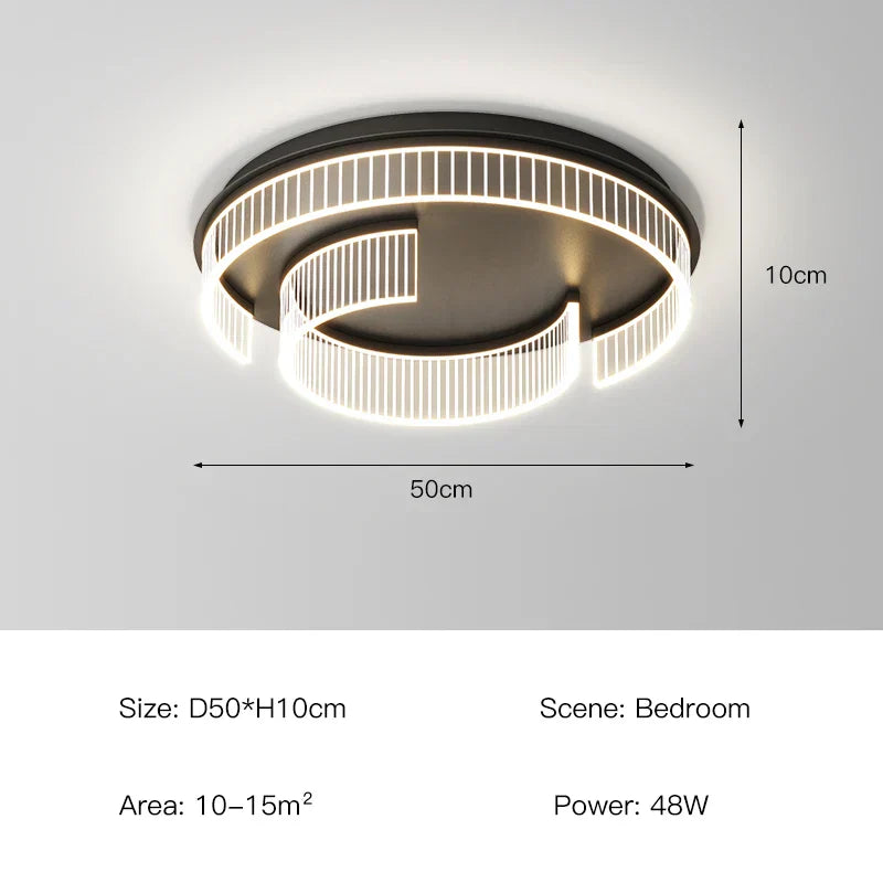 Decorbites™ LED Schwarz Kronleuchter Acryl Deckenlampe: Moderne Luxusbeleuchtung für Zuhause & Büro