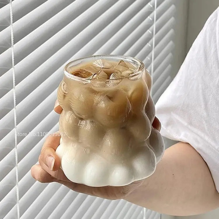 Decorbites™ hitzebeständiges Trauben-Glas-Becher-Set: Transparente Trinkbecher für Kaffee, Tee, Saft und Bier