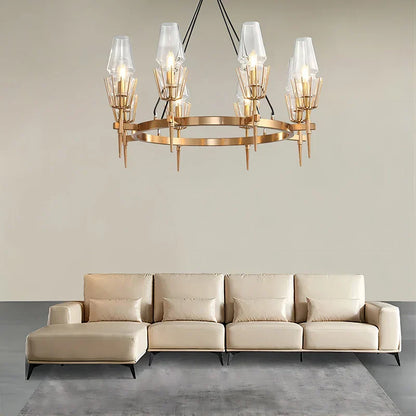 Decorbites™ Gold-Lustre-Glasleuchter: Moderner Luxus-Hängeleuchter für Wohnzimmer, Esszimmer, Schlafzimmer