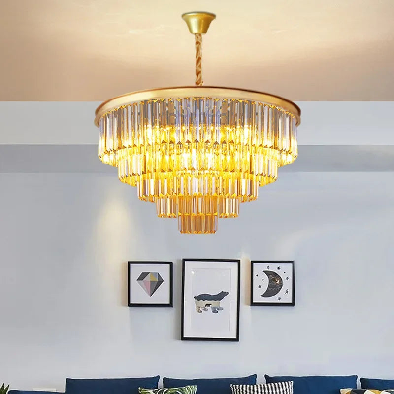 Decorbites™ Kristall-Gold-Lüster: Moderne Wohnzimmer-Schlafzimmer-Dekor-Beleuchtung