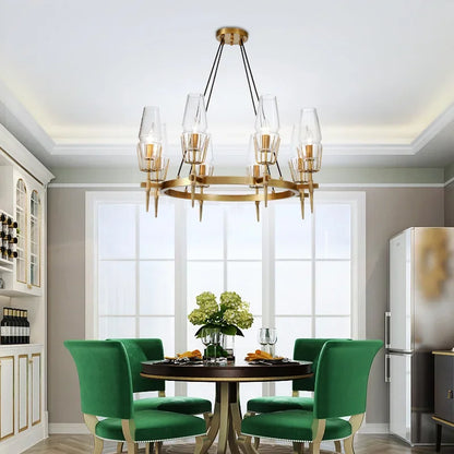 Decorbites™ Gold-Lustre-Glasleuchter: Moderner Luxus-Hängeleuchter für Wohnzimmer, Esszimmer, Schlafzimmer