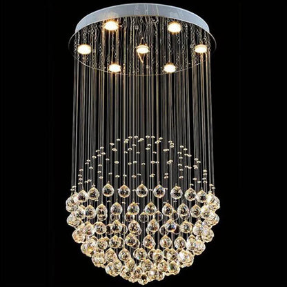 DecorBites™ Crystal Ball Ceiling Chandelier: Elegant LED Light Fixture for Home Decor