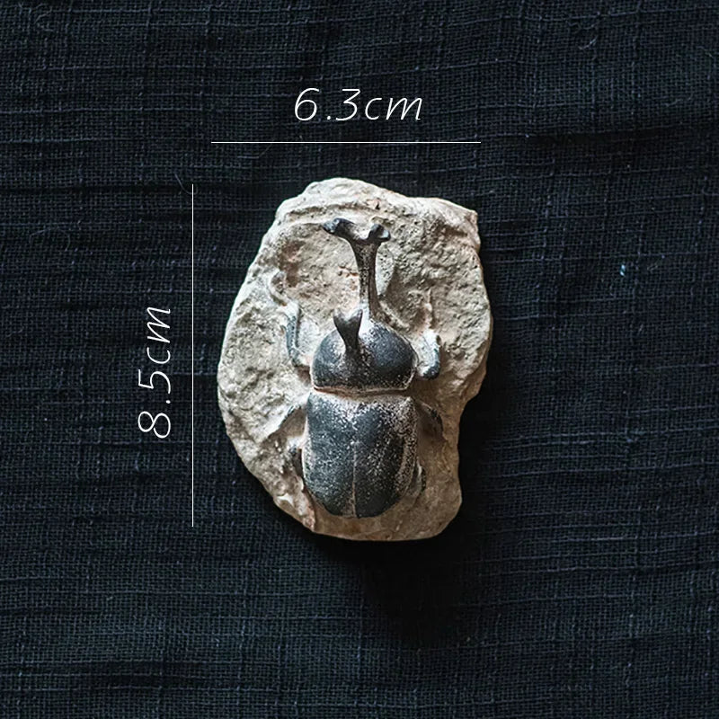 Decorbites™ Fossil-Serie Kunst-Kühlschrank-Aufkleber: Fischknochen-Käfer Meeresinsekten-Präparat