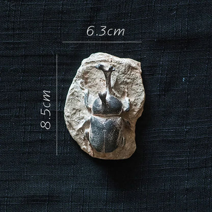 Decorbites™ Fossil-Serie Kunst-Kühlschrank-Aufkleber: Fischknochen-Käfer Meeresinsekten-Präparat