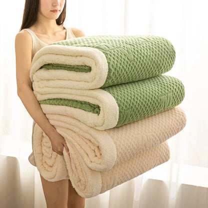 DecorBites™ Cozy Warmth Velvet Autumn Sleep Blanket