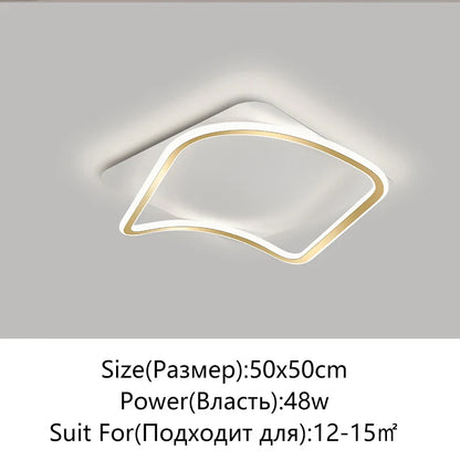 Decorbites™ Goldene LED-Deckenleuchter: Moderne Schlichtheit für Wohn-, Ess- und Schlafzimmer