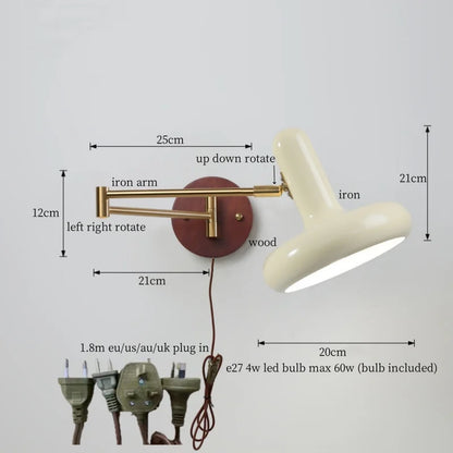 Decorbites™ Cremige Eisen LED Wandlampe für Schlafzimmer Wohnzimmer Badezimmer Spiegel Treppenlicht