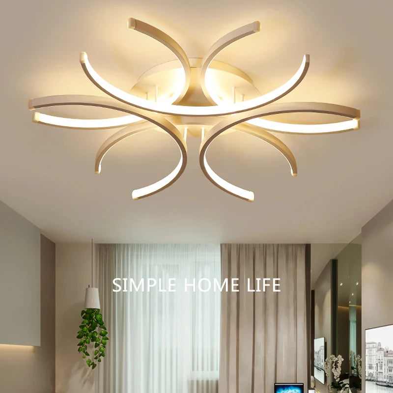 LED-Hängelusterleuchten Weiß Moderne Deckenlampe Schlafzimmer Kreis Dachboden Wohn-Esszimmer Küche Innenbeleuchtung Armatur