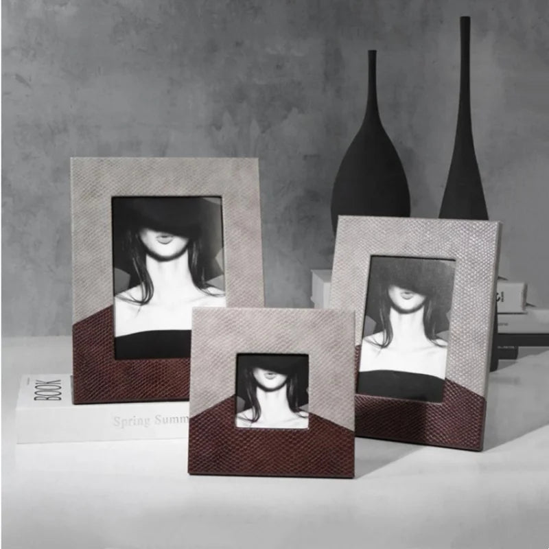 Leather Splice Photo Frame