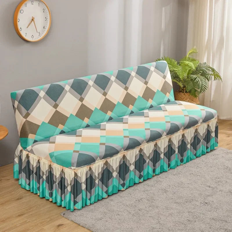 DecorBites™ Elastic Armless Futon Sofa Cover Slipcovers