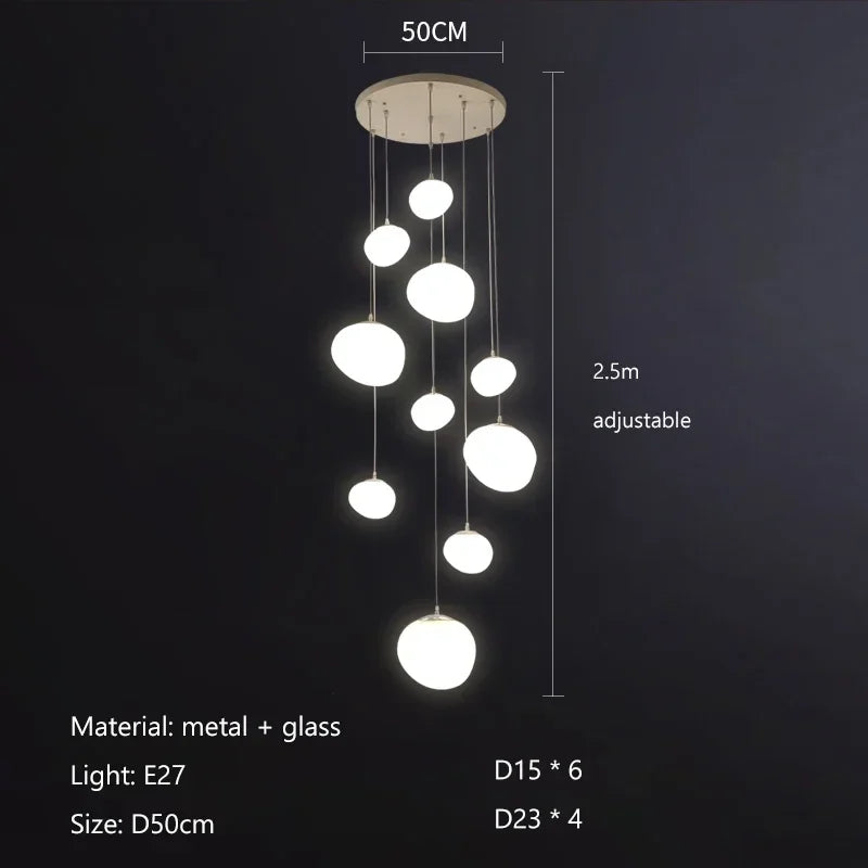 Decorbites™ Glas-Kugeln-LED-Hängeleuchten für die Einrichtung zu Hause, Wohn-/Esszimmer, Bar & Treppen