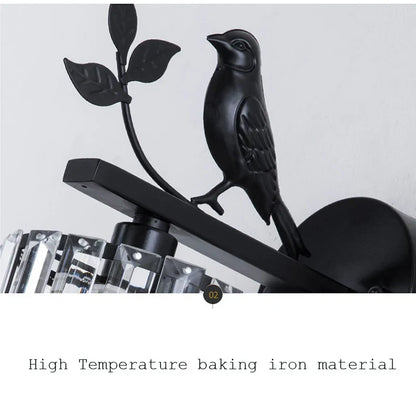 DecorBites™ Crystal Bird Wall Lamp: Modern Retro Luxury Light for Living Room Bedroom Aisle