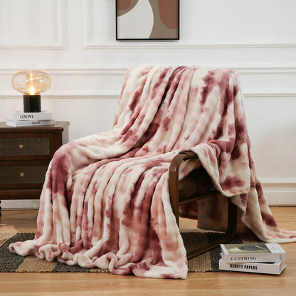 Decorbites™ Kuscheliges Kunstfell-Plüschdecke – Weich & Gemütlich Umkehrbarer Überwurf für Sofa & Bett