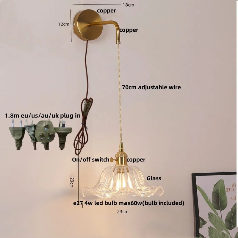 Decorbites™ LED-Wandleuchte Leiste Schlafzimmer Arbeitszimmer Klarer Glas Nachttischlampe Moderne Treppenbeleuchtung