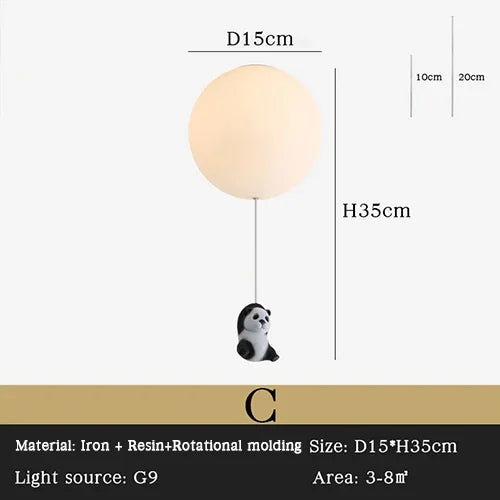 Decorbites™ Kinder Bären LED Deckenleuchter, süße Schlafzimmer-Hängeleuchte für Jungen und Mädchen
