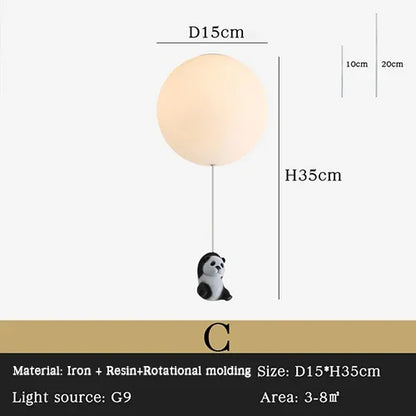 Decorbites™ Kinder Bären LED Deckenleuchter, süße Schlafzimmer-Hängeleuchte für Jungen und Mädchen