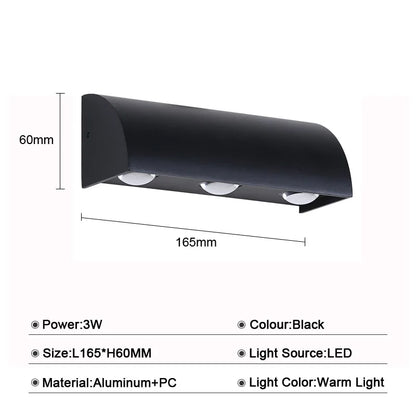Decorbites™ LED-Wandleuchte 3W Innen- und Außenbereich Wasserdichte Beleuchtung für Schlafzimmer und Treppenhaus