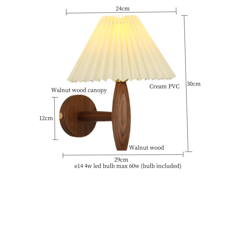 Walnut LED Wall Sconce Vintage Loft Style