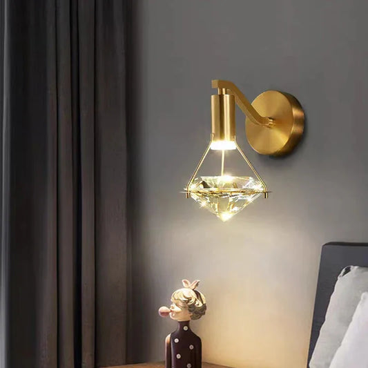 Decorbites™ Diamantkristall-Wandleuchte für Schlafzimmer Wohnzimmer Treppenhaus Innenbeleuchtung