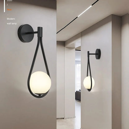 Decorbites™ Glas-Kugel-LED-Wandleuchte – Nordisch Modern Minimalistisch Schlafzimmer-Beleuchtung