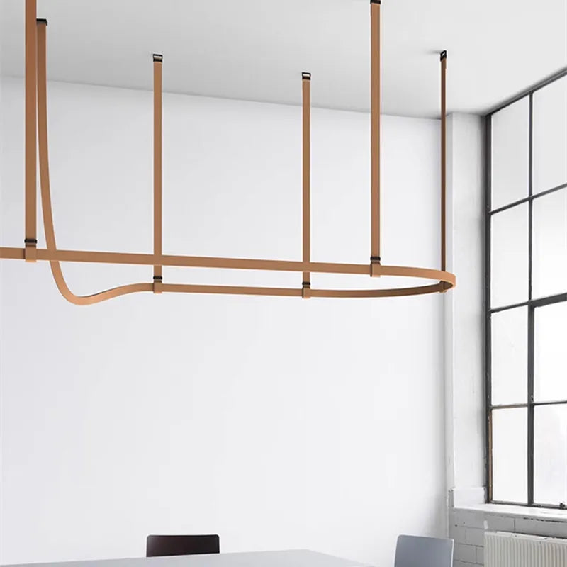 Decorbites™ Gürtel-LED-Hängeleuchte: Minimalistische Leder-Hängeleuchte für Esszimmer-Home-Dekor