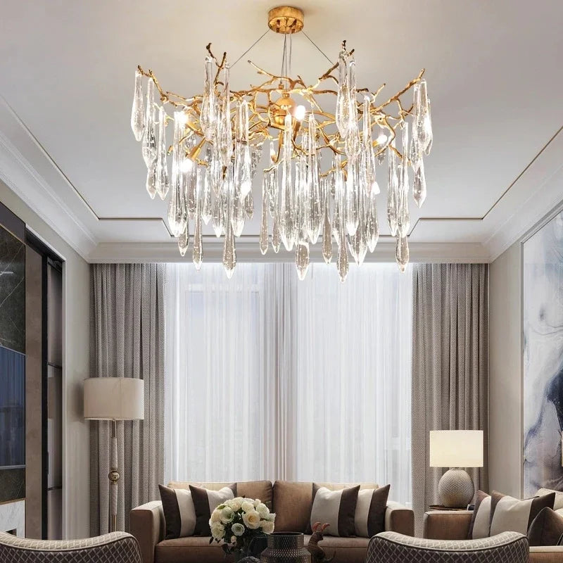 Decorbites™ Gold LED Asthänge für Wohnzimmer, Schlafzimmer, Hotel – Moderne Luxus-Aluminium-Pendantleuchte