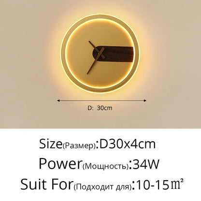 DecorBites™ LED Wall Lamp with Clock for Home Indoor Lighting