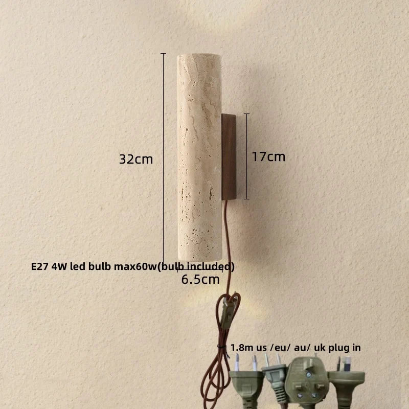 Decorbites™ LED-Wandleuchten für Esszimmer, Treppe, Schlafzimmer, Stein, Terrazzo, Holz – Wabi-Sabi-Ästhetik
