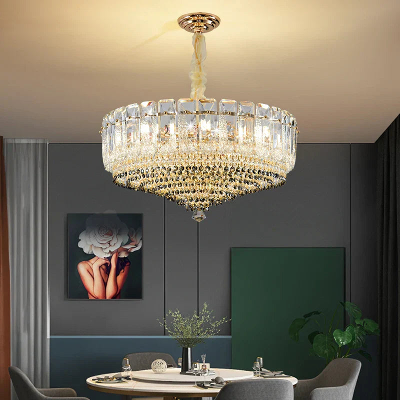 Decorbites™ Kristall-Duplex-Villa-Kronleuchter-Hallenleuchte – Luxuriöse Wohnzimmer-Mittelleuchte