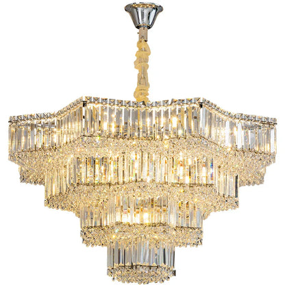 DecorBites™ Light Crystal Chandelier: European Style for Living, Dining & Study Rooms