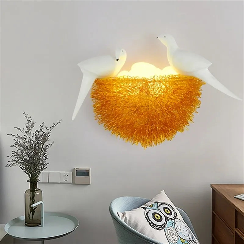 DecorBites™ Bird Nest LED Wall Lamp for Children's Bedroom and Home Decor