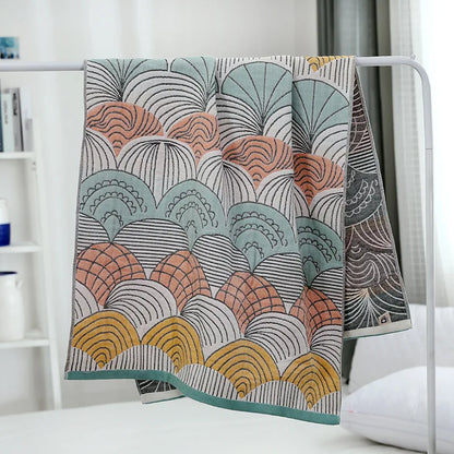 Decorbites™ Baumwoll-Gaze-Badhandtuch-Set – Hohe Qualität, Unisex, Erwachsene, 70*140 & 35*75
