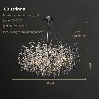 Decorbites™ Kristall-Hängeleuchter Luxus-LED-Beleuchtung Ast-Design für Wohn- und Esszimmer