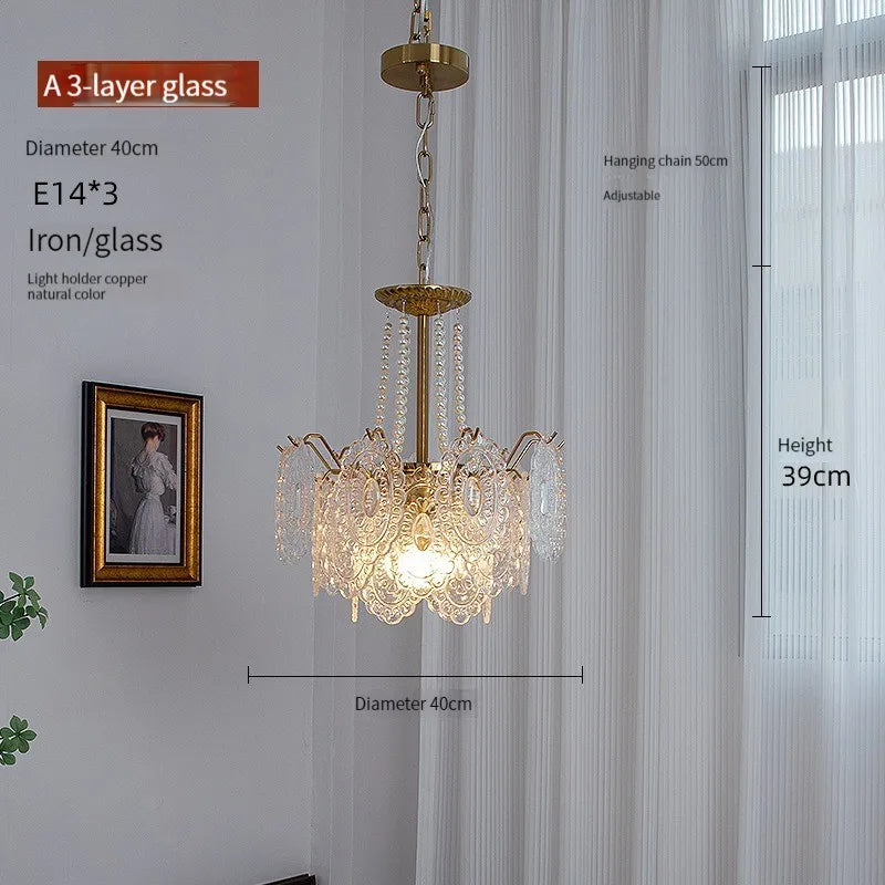 Decorbites™ Klar-Glas-LED-Kronleuchter: Moderner französischer Stil für Wohnzimmer, Schlafzimmer, Küche.