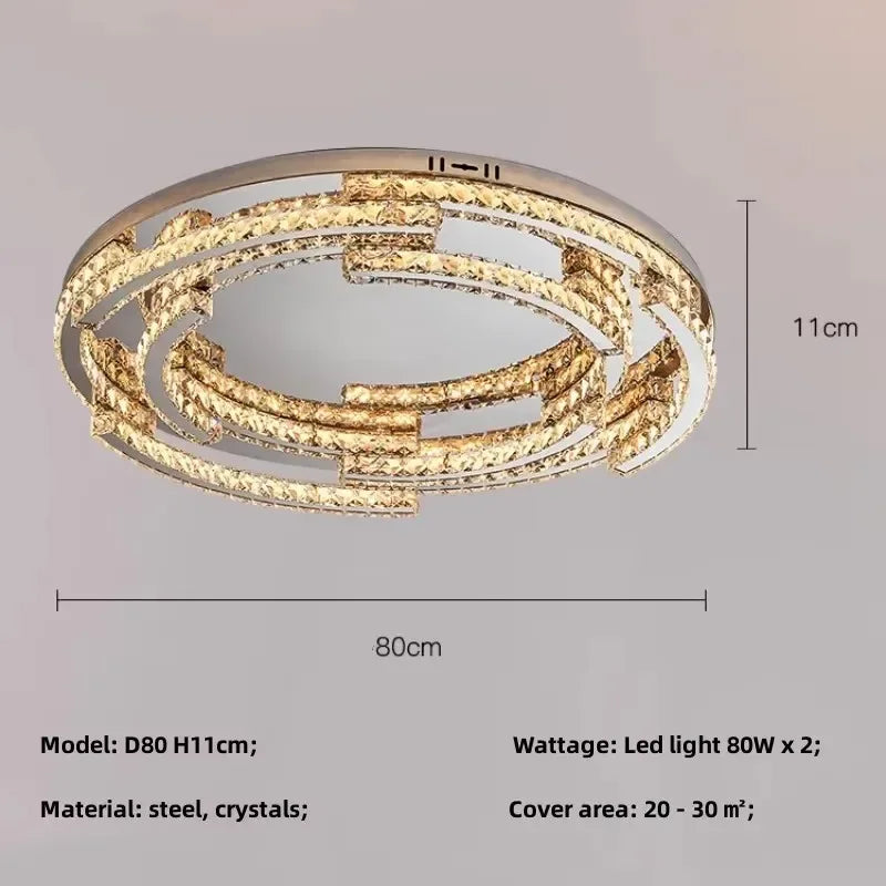 Decorbites™ Kristall-LED-Kronleuchter Anhängerleuchte Moderne Luxus-Eingangshalle Deckenlampe