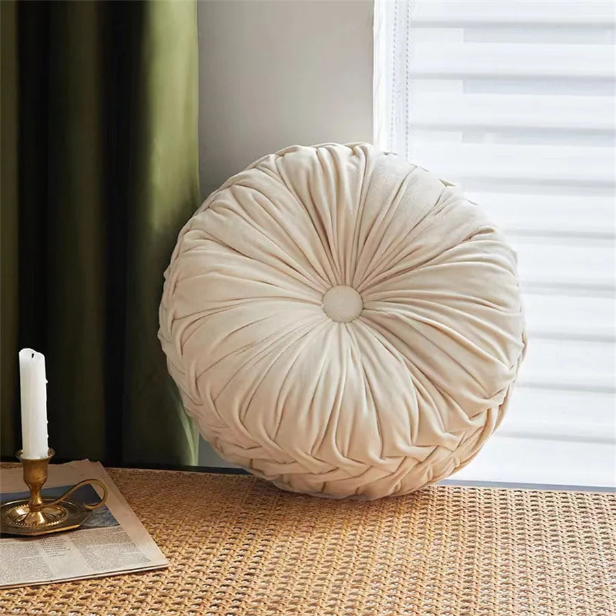 Decorbites™ Niederländisches Samt-Rund-Sitzkissen: Modernes & bequemes Rückenlehnensupport für das Wohnzimmer.