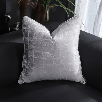 DecorBites™ Frosted Gold Satin Lumbar Pillow Covers - Luxe Sofa Cushion Cases