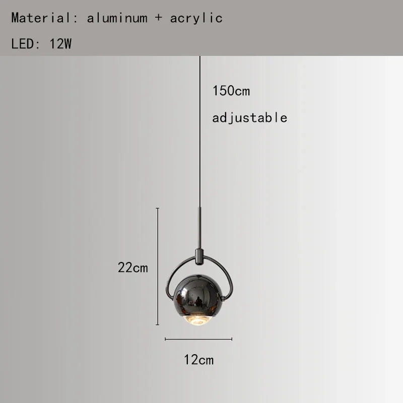 Modern Colorful Aluminum Mini Pendant Light