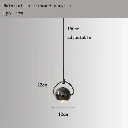 Modern Colorful Aluminum Mini Pendant Light
