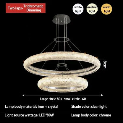 Decorbites™ Elegante Chrom-Kristall-Lüster für Esszimmer Wohnzimmer Schlafzimmer Flur