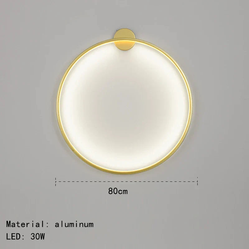 Gold Black Ring Wall Light