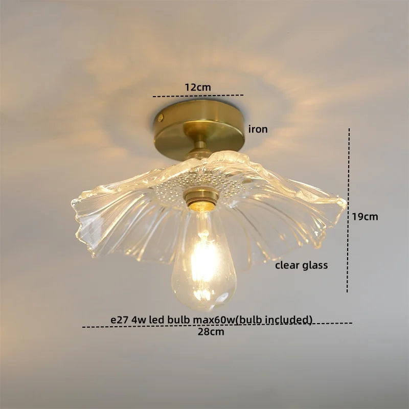 Decorbites™ Grüne Glas-LED-Deckenleuchte Moderne Eisen-Kupfer Lampara Techo für die Wohnraumausstattung