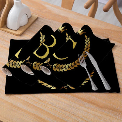 Decorbites™ Küchentischsets aus 4 Matten, 42*32 cm, Baumwoll-Leinen-Untersetzer für Esszimmer und Heimdekoration