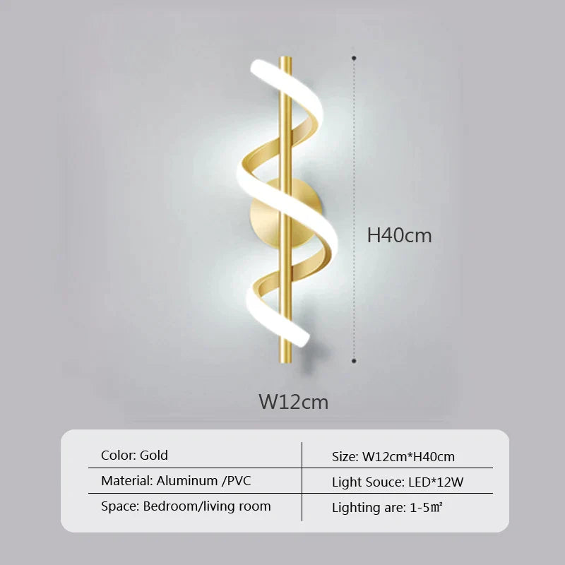 Decorbites™ LED Wandlampe: Minimalistische nordische Wandlampe für Schlafzimmer, Wohnzimmer und Flur.