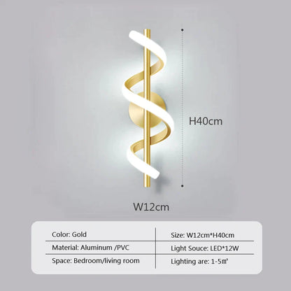 Decorbites™ LED Wandlampe: Minimalistische nordische Wandlampe für Schlafzimmer, Wohnzimmer und Flur.