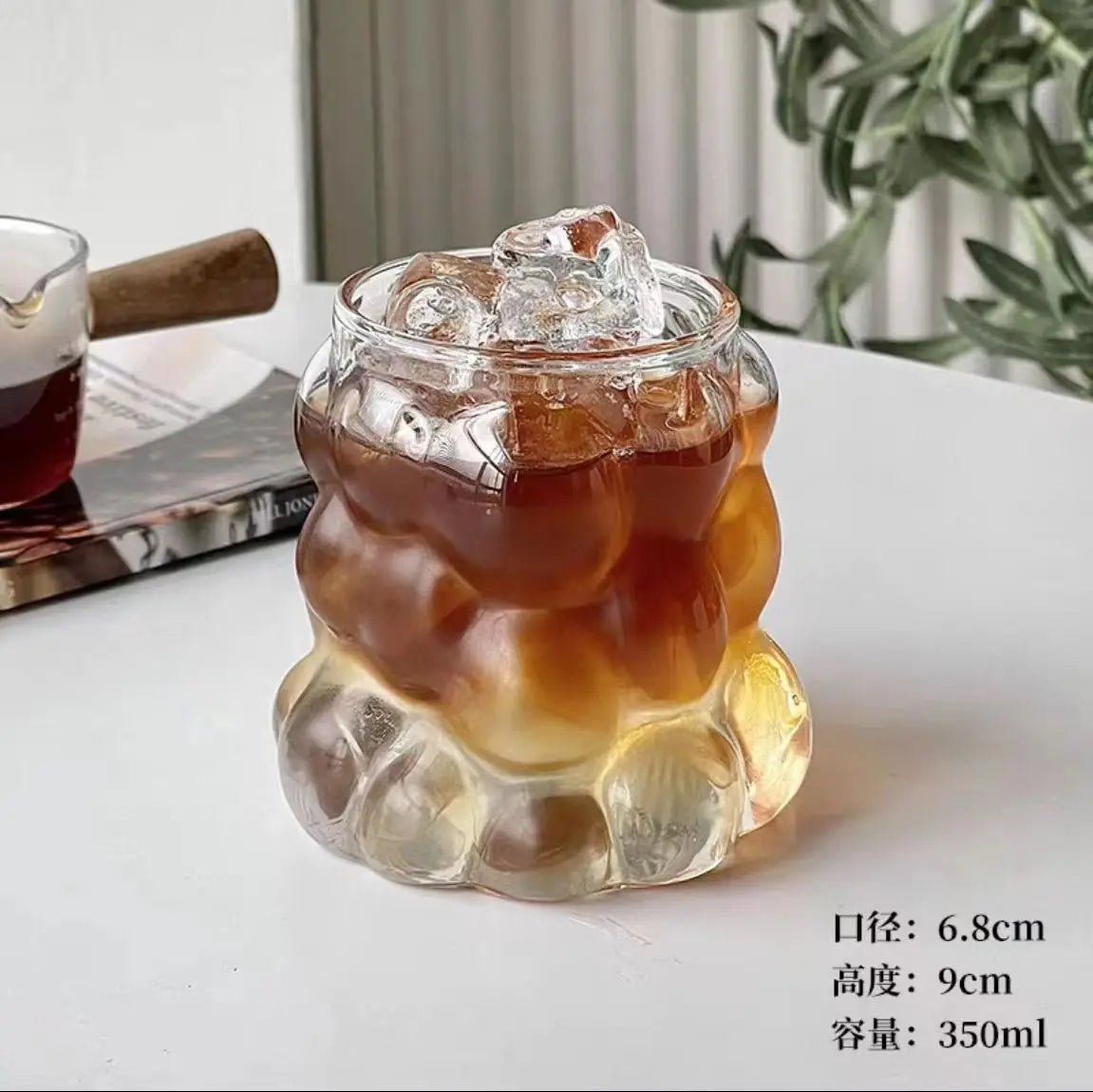 Decorbites™ hitzebeständiges Trauben-Glas-Becher-Set: Transparente Trinkbecher für Kaffee, Tee, Saft und Bier