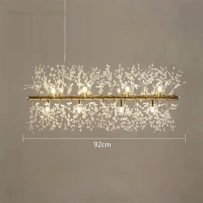 Decorbites™ Löwenzahn-Kristall-Leuchter: Moderner nordischer Stil LED-Hängeleuchte für das Wohnzimmer