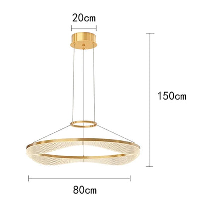 Modern Sculptural Ring Pendant Light Chandelier