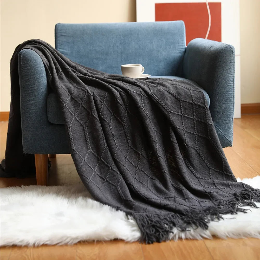 Decorbites™ Gemütliche Strick-Sofadecke - Winterliches Komfort für Zuhause und Home-Office-Nickerchen